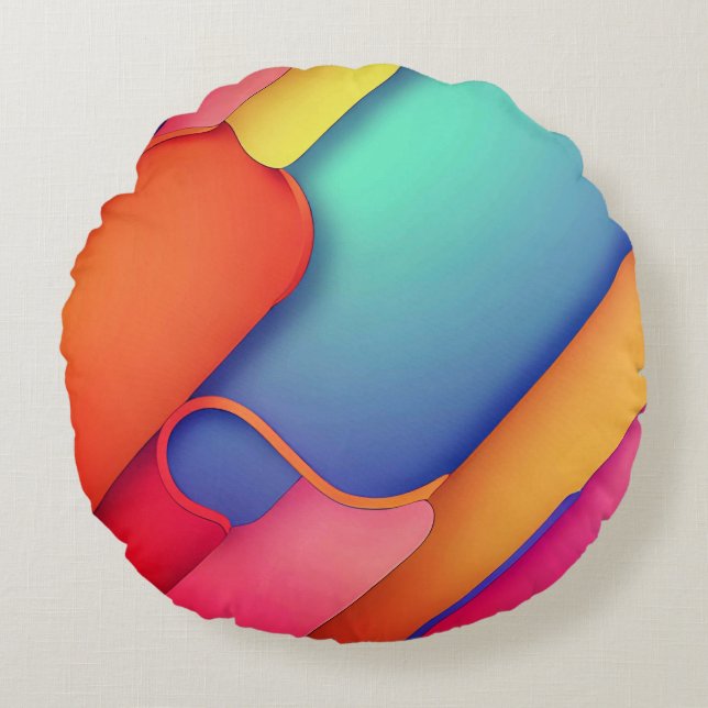 Moderne kunstontwerpmappen voor kleuren rond kussen (Voorkant)