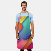 Moderne kunstontwerpmappen voor kleuren schort (Gedragen)