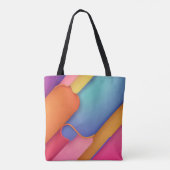 Moderne kunstontwerpmappen voor pastolkleuren tote bag (Achterkant)