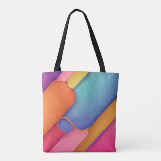 Moderne kunstontwerpmappen voor pastolkleuren tote bag (Achterkant)