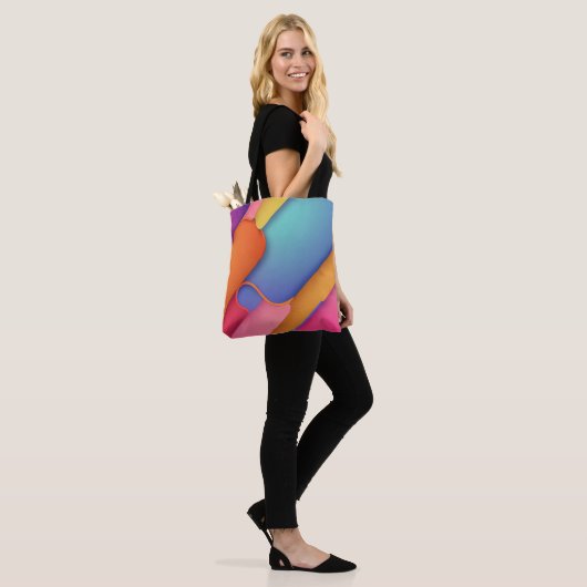 Moderne kunstontwerpmappen voor pastolkleuren tote bag (Op model)