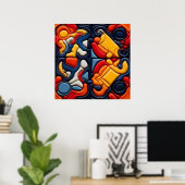 Moderne Kunstposter Poster (Thuiskantoor)