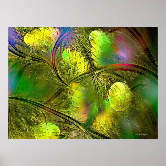 Moderne Kunstprint Gouden Tak Poster (Voorkant)