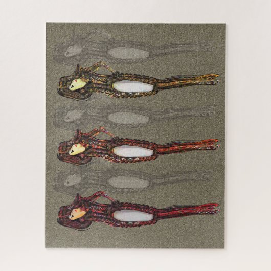 Moderne kunstpuzzel legpuzzel (Verticaal)