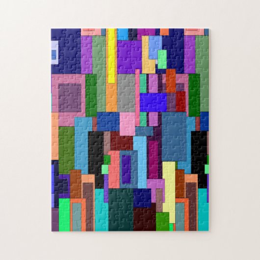 Moderne kunstpuzzel legpuzzel (Verticaal)