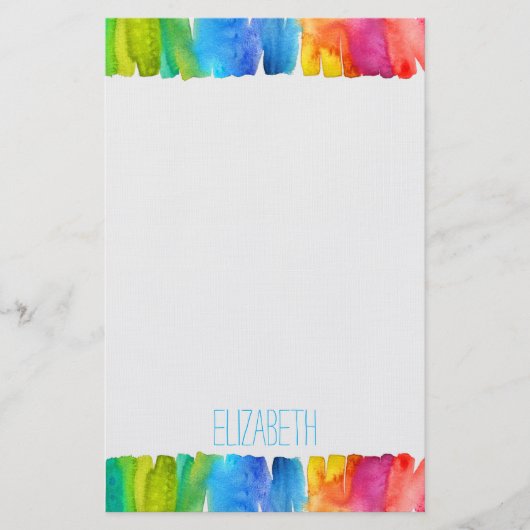 Moderne kunstschattig meisje gepersonaliseerde kan briefpapier (Voorkant)