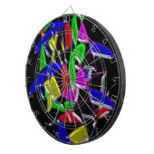 Moderne kunstschilderijen, kleurexplosie dartbord (Voorkant Rechts)