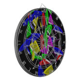 Moderne kunstschilderijen, kleurexplosie dartbord (Voorkant Links)