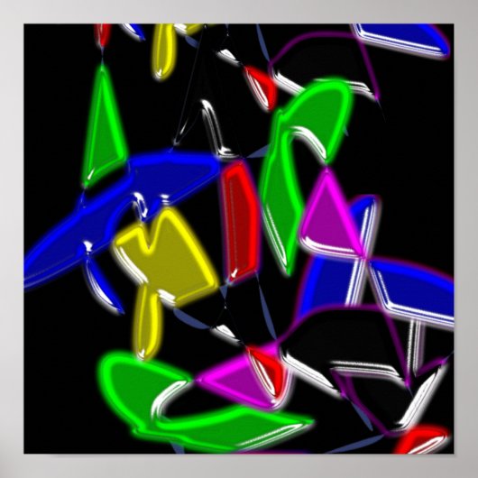 Moderne kunstschilderijen, kleurexplosie poster (Voorkant)