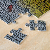 Moderne kunstschildering van kleurrijke leliebloem legpuzzel (Zijkant)