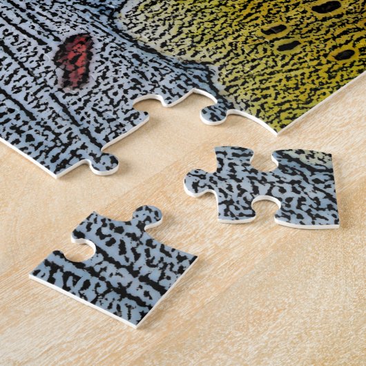 Moderne kunstschildering van kleurrijke leliebloem legpuzzel (Zijkant)