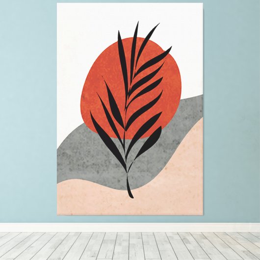 Moderne kunststijl canvas afdruk (Insitu (Houten vloer))