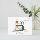 Moderne Kunststijl Monogram. Letter B Briefkaart (Staand voorkant)