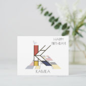 Moderne Kunststijl Monogram. Letter K Briefkaart (Staand voorkant)