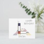 Moderne Kunststijl Monogram. Letter L Briefkaart (Staand voorkant)