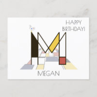 Moderne Kunststijl Monogram. Letter M