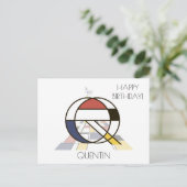 Moderne Kunststijl Monogram. Letter Q Briefkaart (Staand voorkant)