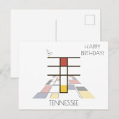Moderne Kunststijl Monogram. Letter T Briefkaart (Voorkant / Achterkant)