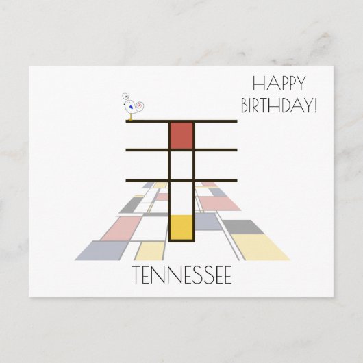 Moderne Kunststijl Monogram. Letter T Briefkaart (Voorkant)