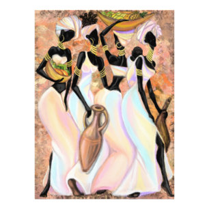 Moderne kunststijl poster schilderij van Afrikaans