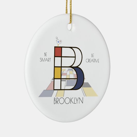 Moderne kunststijlmonogram. Brief B Keramisch Ornament (Rechts)