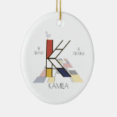 Moderne kunststijlmonogram. Brief K Keramisch Ornament (Rechts)