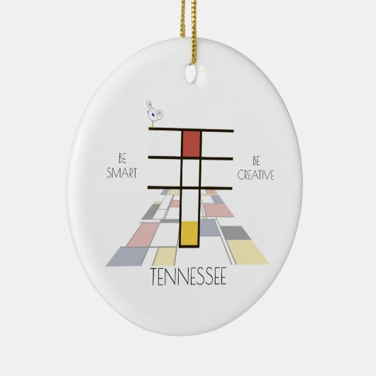 Moderne kunststijlmonogram. Brief T Keramisch Ornament (Rechts)