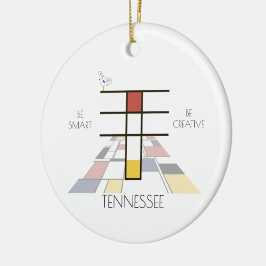 Moderne kunststijlmonogram. Brief T Keramisch Ornament (Links)