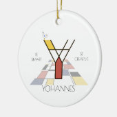 Moderne kunststijlmonogram. Brief Y Keramisch Ornament (Links)