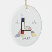 Moderne kunststijlmonogram. Letter L Keramisch Ornament (Rechts)