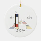 Moderne kunststijlmonogram. Letter L Keramisch Ornament (Voorkant)