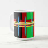 Moderne kunststrepen netjes abstract koffiemok (Voorkant links)