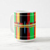 Moderne kunststrepen netjes abstract koffiemok (Voorkant links)