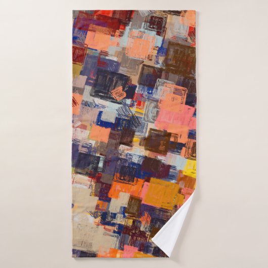Moderne kunsttekening. Digitaal beeldhouwpapier vo Badhanddoek (Badhanddoek)