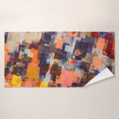 Moderne kunsttekening. Digitaal beeldhouwpapier vo Badhanddoek (Badhanddoek)