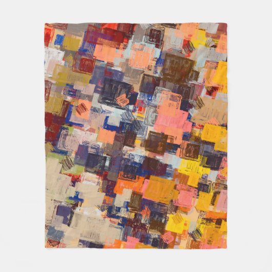 Moderne kunsttekening. Digitaal beeldhouwpapier vo Fleece Deken (Voorkant)