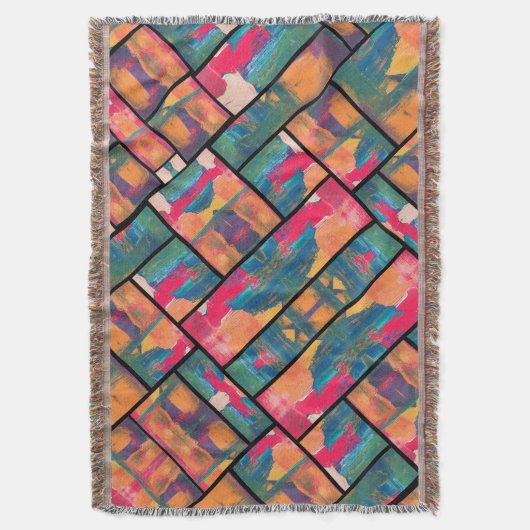 moderne kunstverf deken (Voorkant Verticaal)