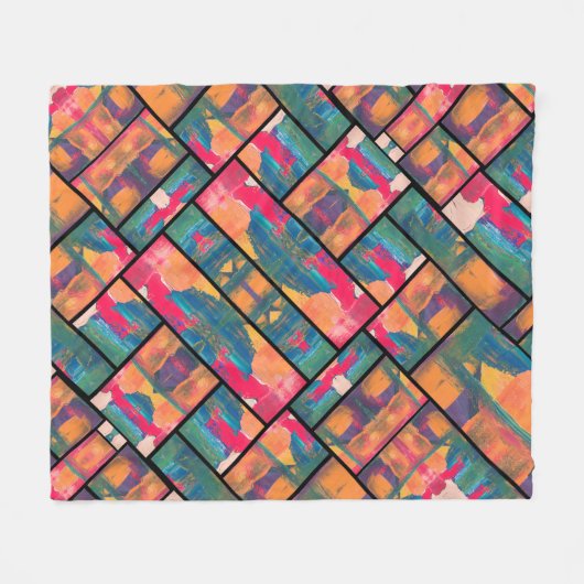 moderne kunstverf fleece deken (Voorkant (Horizontaal))