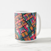 moderne kunstverf koffiemok (Voorkant rechts)