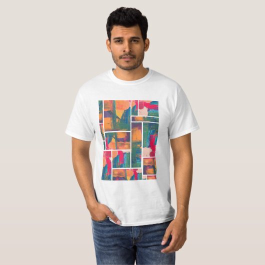 moderne kunstverf t-shirt (Voorkant volledig)