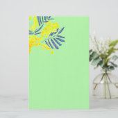 Moderne kunstwattenbloem voor de waterverf briefpapier (Staand voorkant)