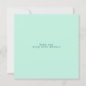 Moderne Kunstzinnige Koraalbloemen Noem Geluk Nieu Kaart (Achterkant)