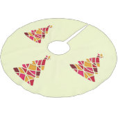 Moderne kunstzinnige, stijlvolle rode en gouden ke kerstboom rok (Gekanteld)