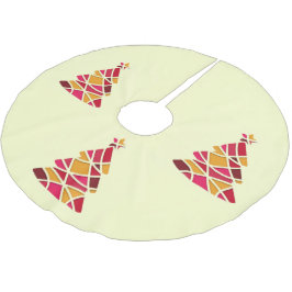 Moderne kunstzinnige, stijlvolle rode en gouden ke kerstboom rok