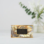 Moderne kunstzonnebloemen op Collecties in het vel Visitekaartje (Staand voorkant)