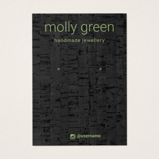 Moderne kurk die juwelen produceert visitekaartje (Voorkant)