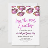 Moderne kus de Miss Goodbye Bachelorette Kaart (Voorkant)