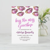 Moderne kus de Miss Goodbye Bachelorette Kaart (Staand voorkant)