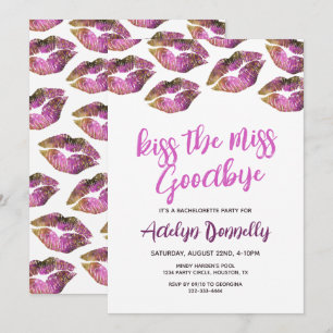 Moderne kus de Miss Goodbye Bachelorette Kaart