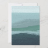 Moderne Kust Abstracte Kunst Kaart (Achterkant)